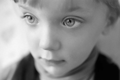 Closeup of young girl's face.