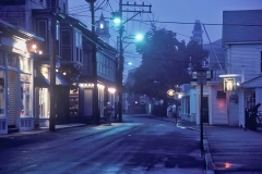 Twilight on Commercial Street, Provincetown, Cape Cod.