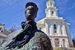 Sculpture outside Provincetown Library, Cape Cod.
