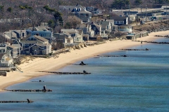 Cape Cod Bay and homes.