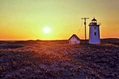 Sunset and lighthouse, Wood End, Provincetown, Cape Cod
