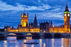 Evening photo of Parliament and Big Ben.