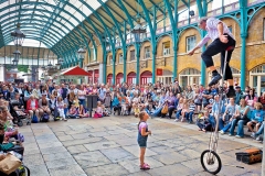 Performer in Covent Garden in London.