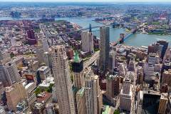 An aerial view of New York City.