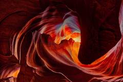 The Heart in the Upper Antelope Canyon on the Navajo Nation in Arizona.