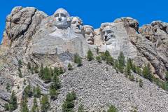 A view of Mount Rushmore, South Dakota.