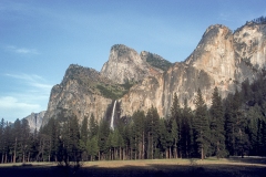 A view of Bridalveil Fall in Yosemite National Park, California, USA.