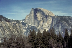 A view of Half Dome in Yosemite National Park, California, USA.
