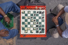 Men playing chess in Union Square, Manhattan, New York City.