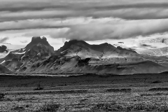Glaciers, Mountains and Clouds in Iceland.