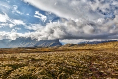 Mountains and clouds, Iceland.