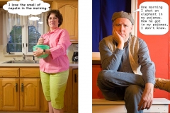 A housewife and a man.