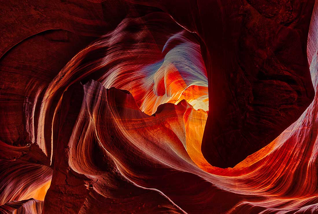 The Heart in the Upper Antelope Canyon on the Navajo Nation in Arizona.